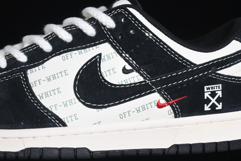 Nike SB Dunk Low Off-White Collaboration - Anniversary High-End Custom Low-Top Casual Skate Shoes - YX5066-211