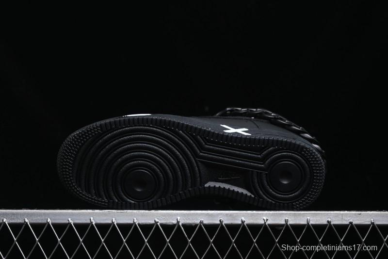 Nike Air Force 1 '07 Low Black Deconstructed Utility Casual Sneakers - CW2288-763