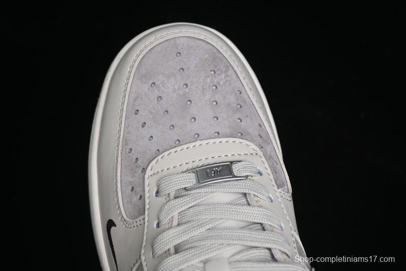 Nike Air Force 1 '07 Low Stussy Collaboration - White Black Sole Low-Top Casual Sneakers - XZ6188-279