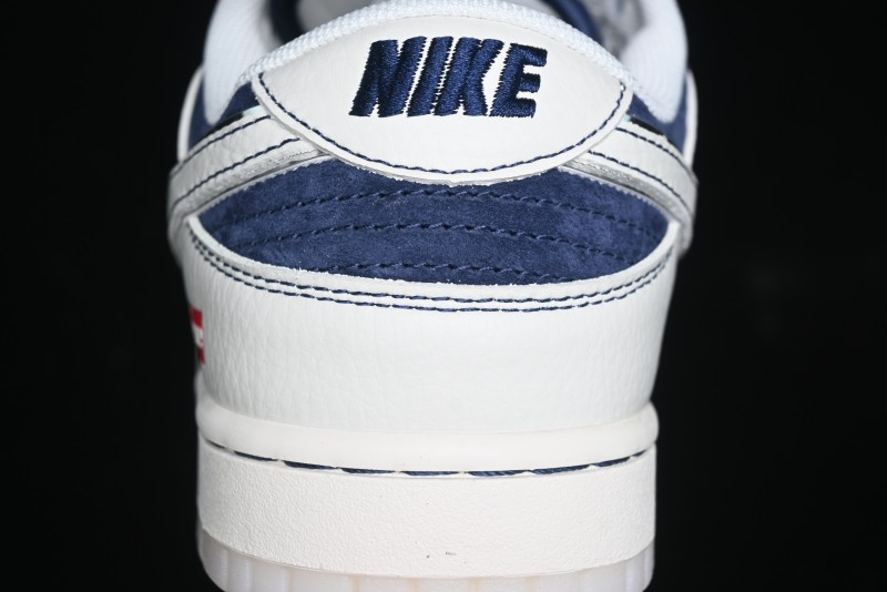 Nike SB Dunk Low Supreme Collaboration - White Blue with Crystal Outsole Anniversary High-End Custom Low-Top Casual Skate Shoes - XS1086-002