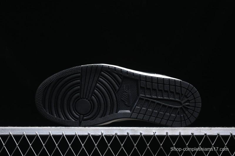 Nike Air Jordan 1 Low AJ1 The North Face Collaboration - Custom Premium Pigskin Dark Green Retro Basketball Shoes - DM9188-004