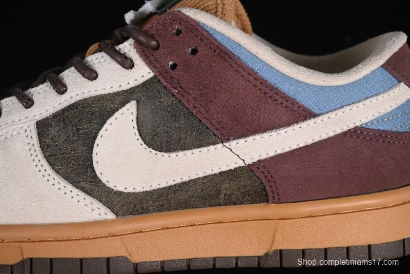Nike Dunk Low Retro "Love & Peace" Casual Sneakers in Vintage Brown - HQ3459-212