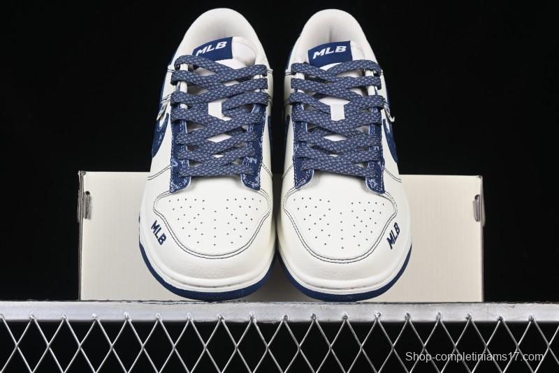Nike SB Dunk Low MLB Collaboration - Denim Blue Swoosh Anniversary Customized Low-Top Casual Sneakers - DJ2024-044