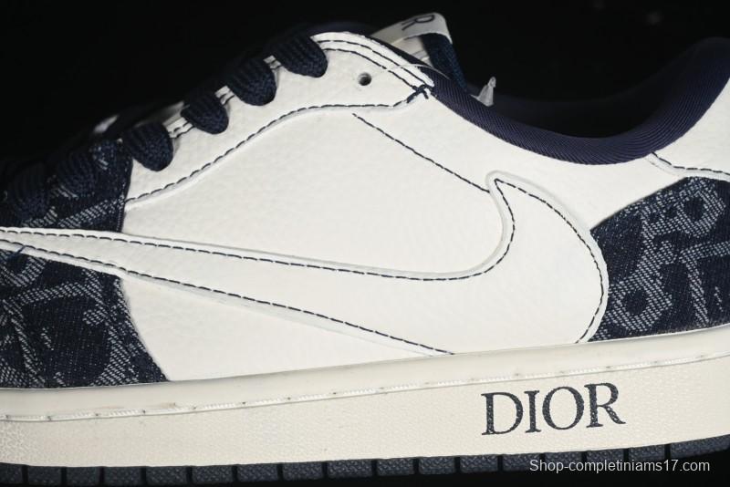 Nike Travis Scott x Fragment Design x Air Jordan 1 Low OG SP AJ1 Retro Sneakers - CH6336-017