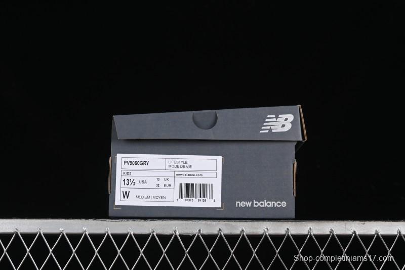 New Balance 9060 Series Hook and Loop Kids Sneakers - PV9060GRY