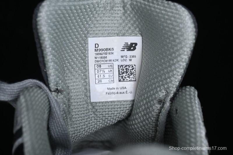 New Balance 990 Series High-End Made in USA Retro Casual Running Shoes - M990BK6