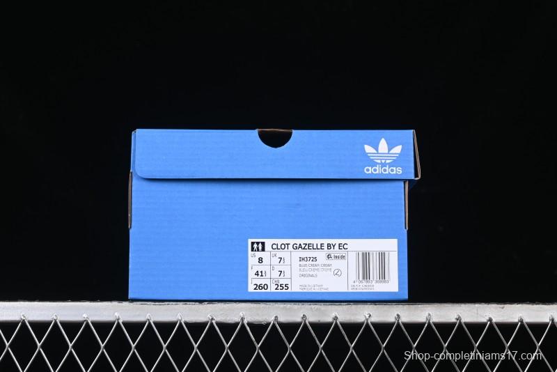 Adidas Clot x Originals Gazelle Indoor Retro Casual Slip-Resistant Wear-Resistant Low-Top Sneakers - IH3725