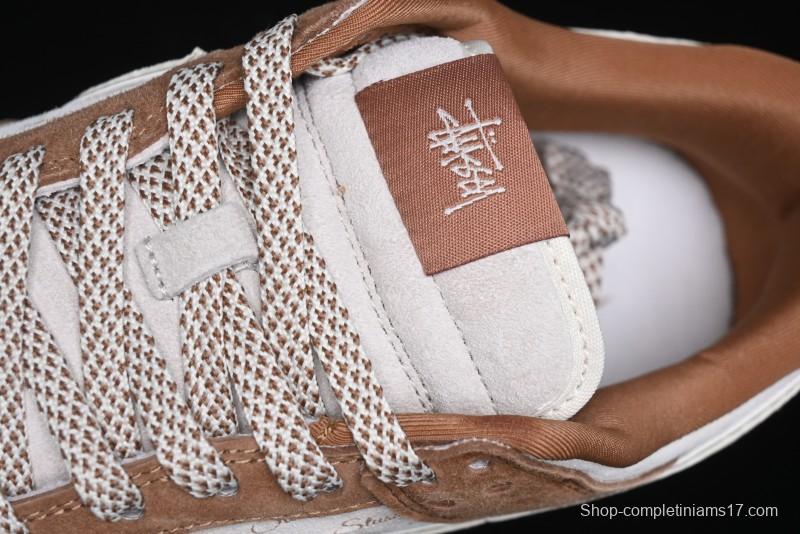 Nike SB Dunk Low Stussy Collaboration - Mummy Brown Anniversary Custom Low-Top Casual Sneakers - XX3168-601