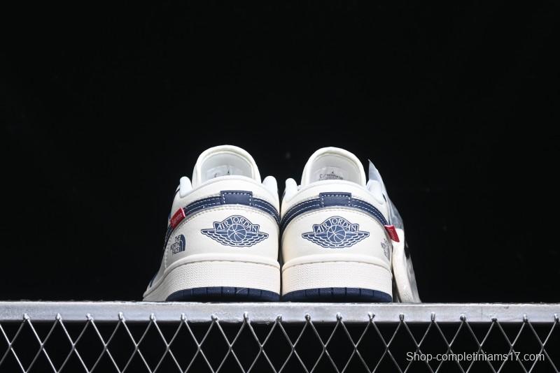 Nike Air Jordan 1 Low Supreme x The North Face Retro Basketball Shoes - XX3318-188