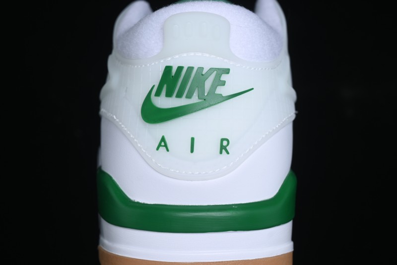 Nike Air Jordan 4 Remastered AJ4 Retro Sneakers in White Green with Gum Sole - FQ7939-103