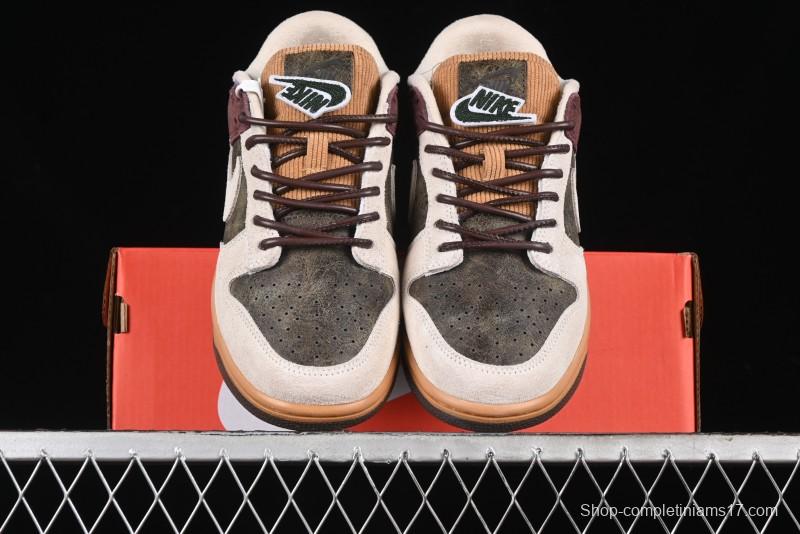 Nike Dunk Low Retro "Love & Peace" Casual Sneakers in Vintage Brown - HQ3459-212