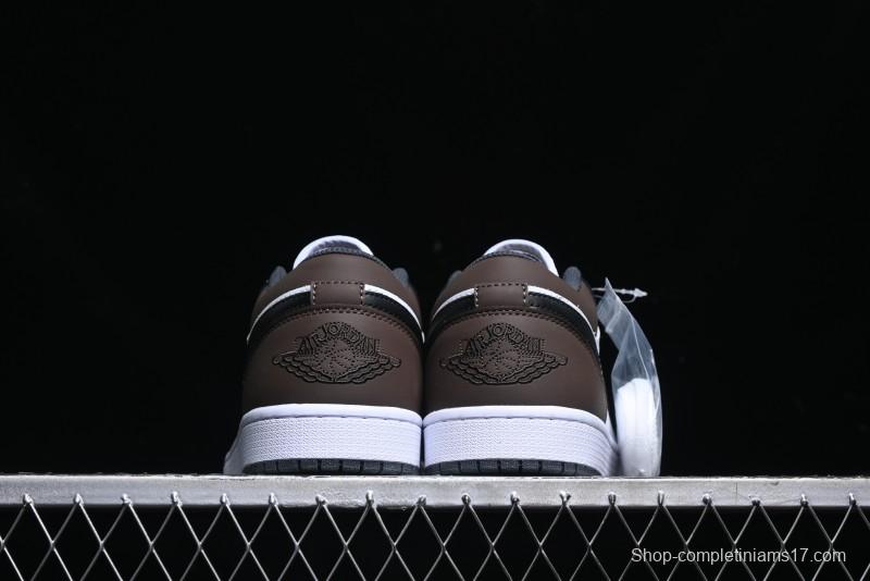 Nike Air Jordan 1 Low AJ1 Retro Casual Sneakers in Black/Brown - 553558-152