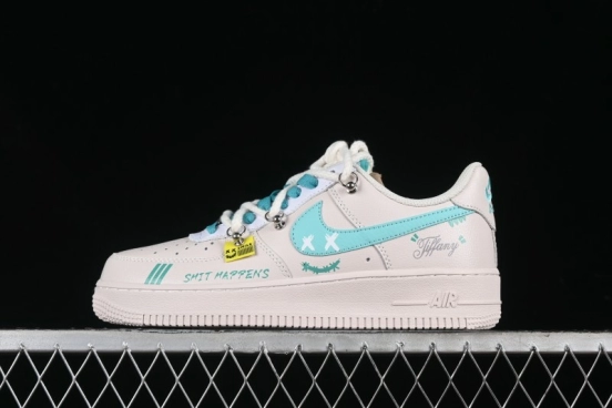 Nike Air Force 1'07 Low "Keep Smile" Casual Lace-Up Sneakers - DZ1328-112
