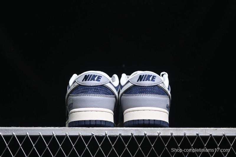 Nike SB Dunk Low Gucci Collaboration - Small Bee Pattern White Swoosh Anniversary High-End Custom Low-Top Casual Sneakers - FC1688-195