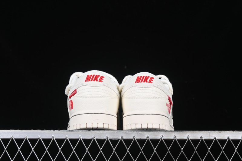 Nike SB Dunk Low x The North Face x Supreme Series - Strap Beige White Hook Anniversary High-End Custom Low-Top Casual Skate Shoes - YX5066-229