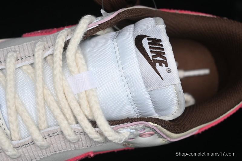 Nike Dunk Low Retro Casual Sneakers in Brown and Sail with Panda Mischief Skyline Theme - DD1503-124