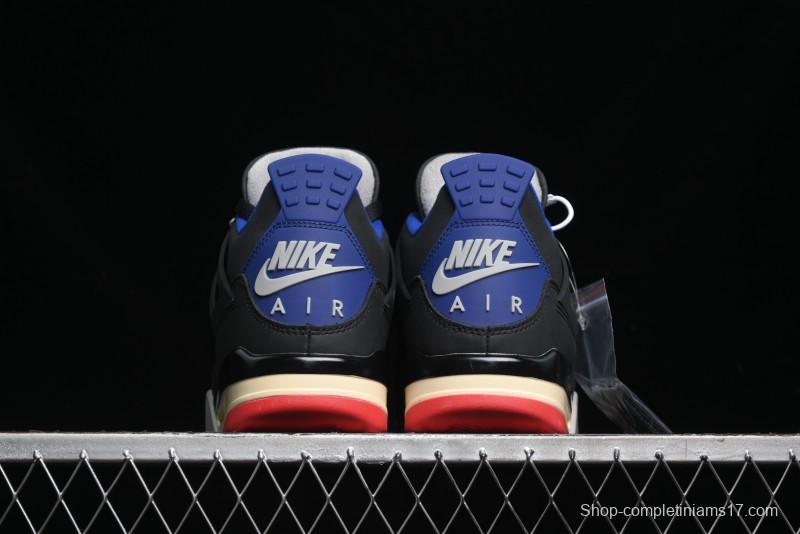 Nike Air Jordan 4 Retro Sneakers in Black, Blue and Neutral Grey - FV5029-003