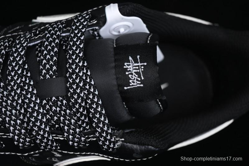 Nike Air Force 1 '07 Low Stussy Collaboration - All Black Low-Top Casual Sneakers - XZ6188-311