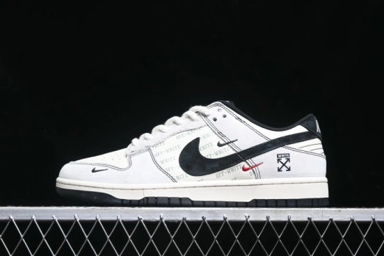Nike SB Dunk Low OFF-WHITE Collaboration Anniversary High-End Custom Sneakers - YX5066-212