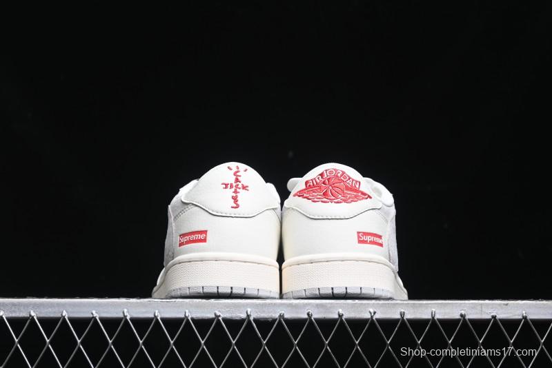 Nike Travis Scott x Fragment Design x Air Jordan 1 Low OG SP AJ1 Collaborative Sneakers - XS3086-004