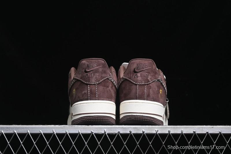 Nike Air Force 1 '07 Low BAPE Collaboration - Tan Brown Casual Sneakers - KK1988-027