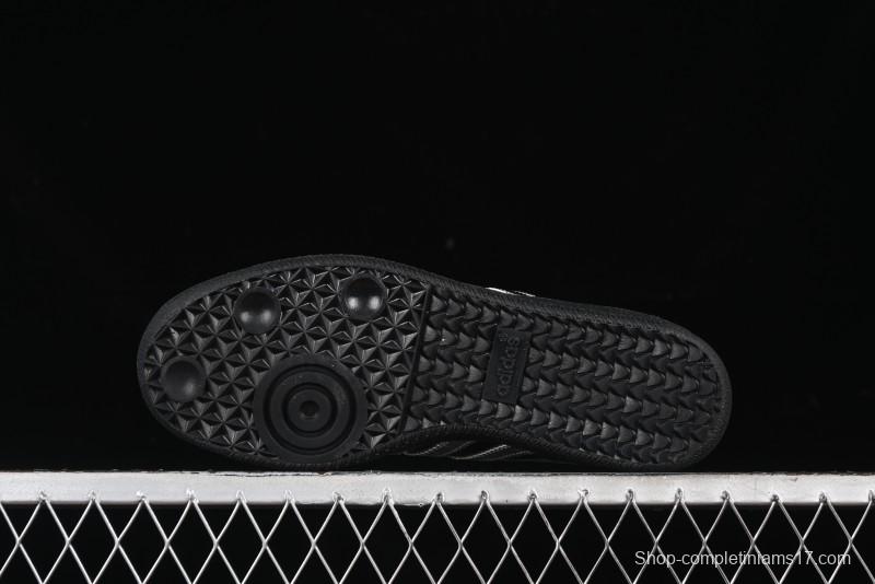 Adidas Samba Atmos IH3364 Patent Leather Black Silver Casual Sneakers