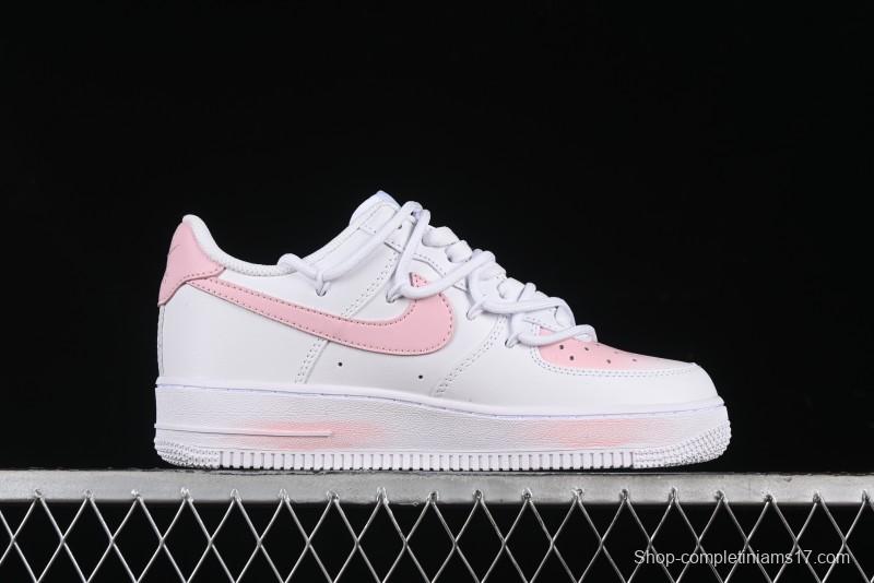 Nike Air Force 1 '07 Low Custom Spray Cherry Blossom Story Low-Top Casual Sneakers - ZH0316-052