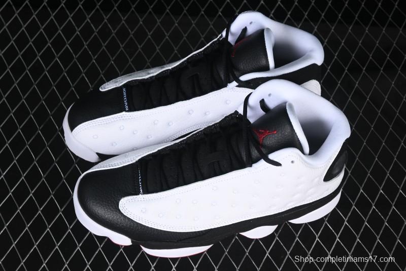 Nike Air Jordan 13 Retro Basketball Shoes in Black/White - 414571-104