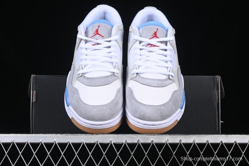 Nike Air Jordan 4 Remastered Retro Sneakers in White Blue - FQ7939-104