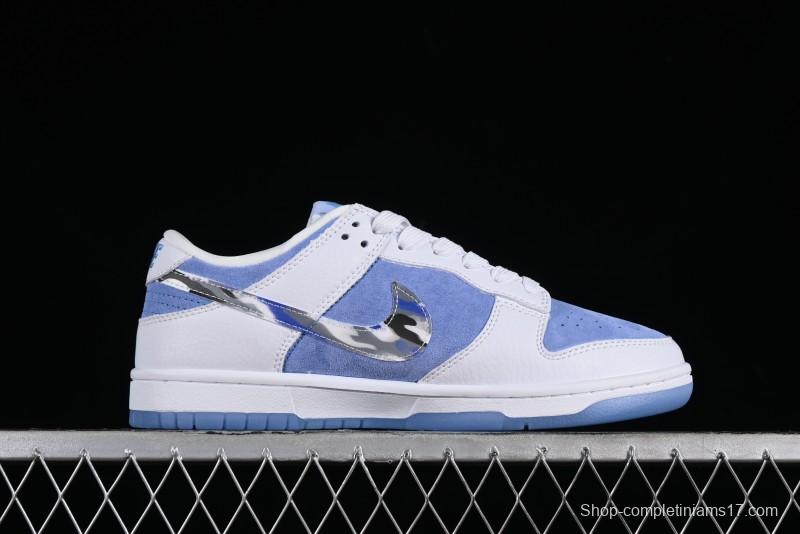 Supreme x Nike SB Dunk Low Royal Blue Anniversary High-End Custom Casual Skate Shoes - JH8039-936