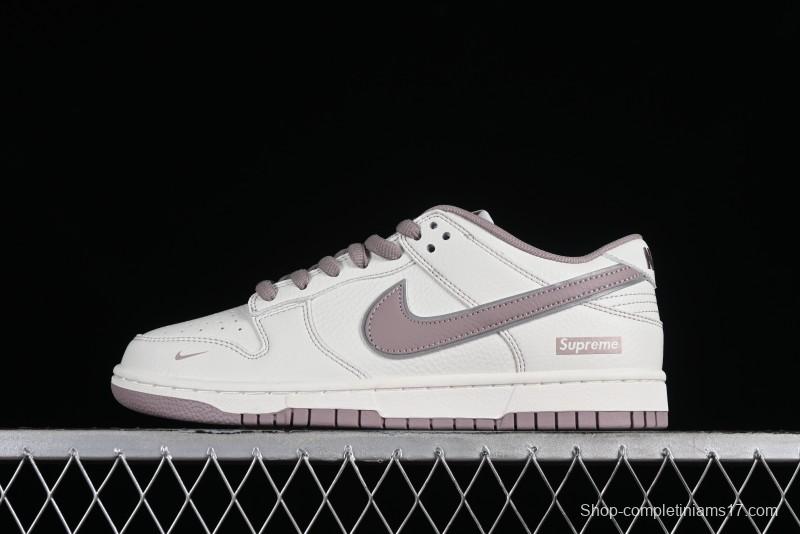 Nike Supreme SB Dunk Low Custom High-End Casual Skateboarding Shoes with Light Pink Colorway - RM2308-331