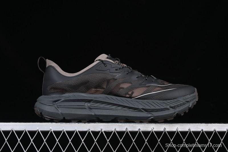 HOKA ONE ONE Satisfy Running Mafate Trail Low-Cut Cushioned Outdoor Hiking Shoes - 1157050 COFF