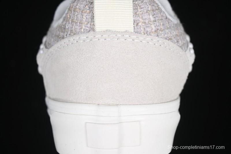 Vans Knu Skool Pearl White Grey Low Top Casual Skate Shoes - VN0007QDBGE