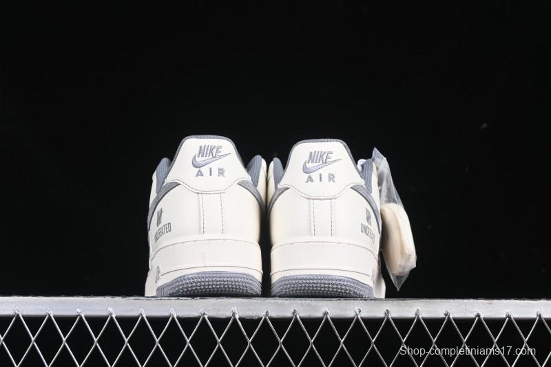 Nike Air Force 1 '07 Low UN Collaboration Pigskin Grey Stitch Low-Top Casual Sneakers - BB7518-018
