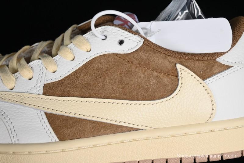 Nike Travis Scott x Air Jordan 1 Low OG AJ1 Reverse Swoosh Sneakers - DM7866-106
