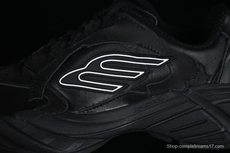 Balenciaga Monday Leather Round Toe Lace-Up Low-Top Casual Shoes - WDTSC1000