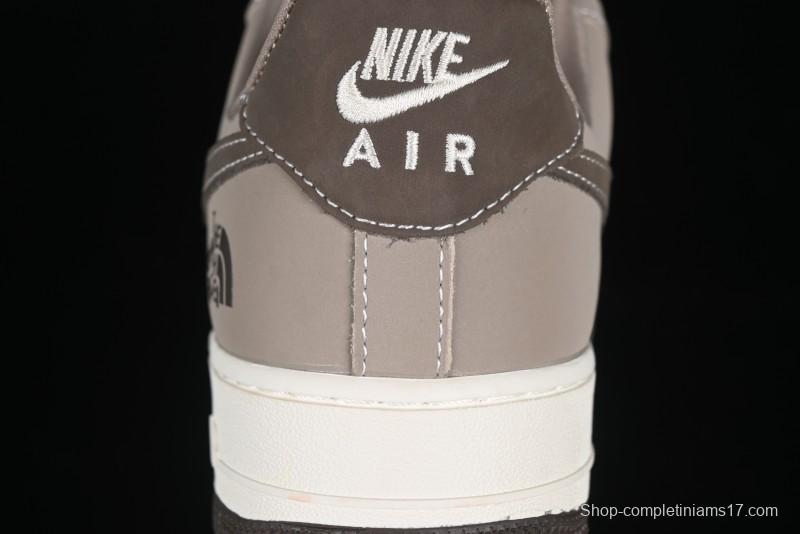 Nike Air Force 1 '07 Low The North Face Collaboration Light Brown Ghost Face Casual Sneakers - KK1988-065