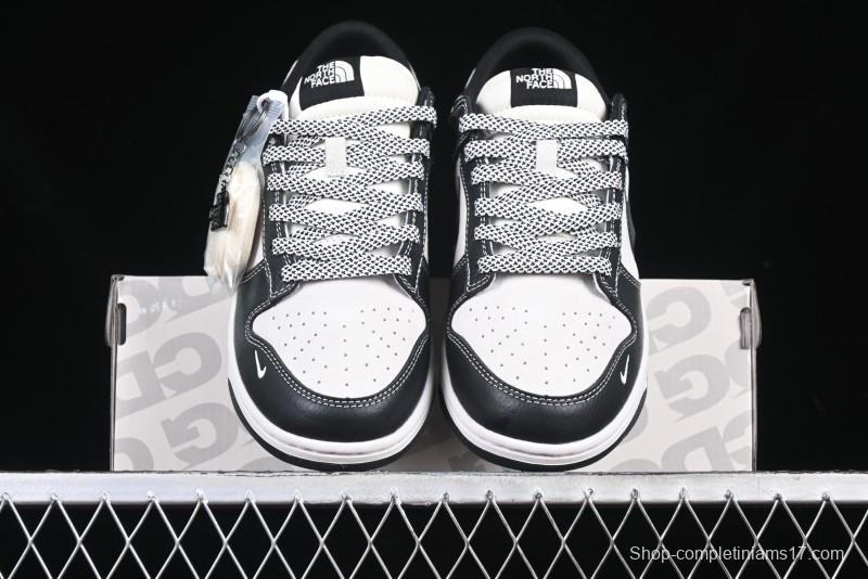 Nike SB Dunk Low The North Face Graffiti Black Swoosh Anniversary Custom Low-Top Casual Skate Shoes - DM6868-028