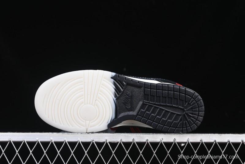 Nike SB Dunk Low UN Collaboration Year of the Snake Limited Edition Dual-Tone Black Snake Anniversary Custom Low-Top Casual Skate Shoes - AG3702-853