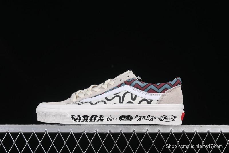Vans Parra x Otw By Vans Low-Top Casual Skate Shoes with Surrealist Pop Art Design - VN0A3WKT4QA