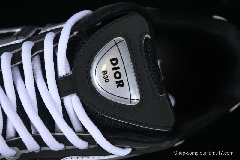 Dior B30 Sneakers with Reflective CD30 Logo and Lightweight Rubber Sole - CD30