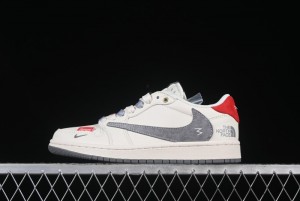 Nike Travis Scott x Fragment Design x Air Jordan 1 Low OG SP AJ1 Low Top Casual Sneakers - FC1688-212