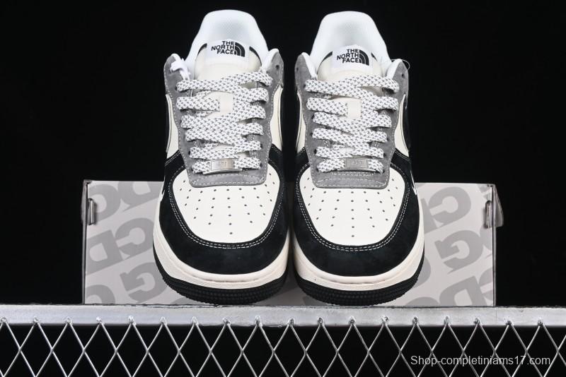 Nike Air Force 1'07 Low The North Face Collaboration Black Beige Grey Casual Sneakers - XZ6188-976