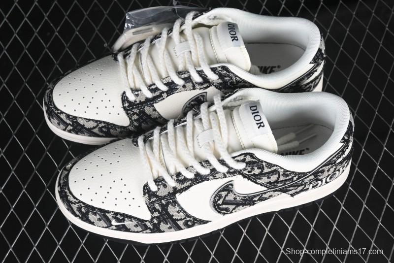 Nike SB Dunk Low Dior Collaboration Anniversary Customized Low-Top Casual Skate Shoes - YX5066-248