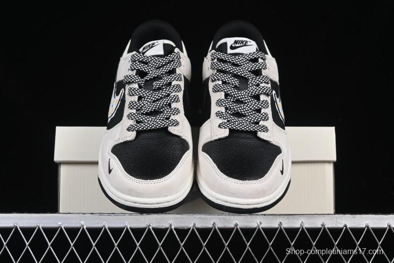 Nike SB Dunk Low Lightning Collaboration Daisy White Swoosh Anniversary Custom Low-Top Casual Skate Shoes - DJ2024-073