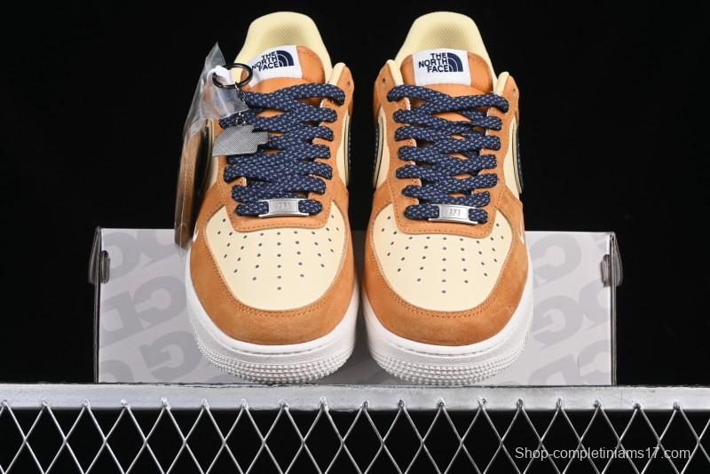 Nike Air Force 1 '07 Low The North Face Collaboration Sport Orange Low-Top Casual Sneakers - DM6688-053