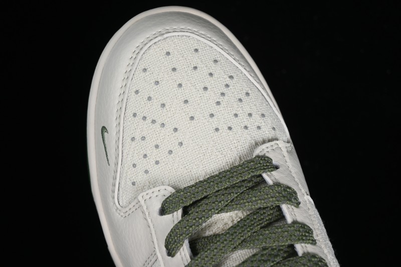 Nike SB Dunk Low Gucci Collaboration - Beige Green Woven Fabric Anniversary High-End Custom Low-Top Casual Skate Shoes - DQ1098-368