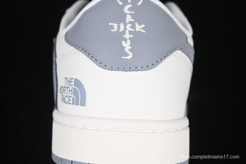 Nike Travis Scott x Fragment Design x Air Jordan 1 Low OG SP AJ1 Retro Sneakers with Unique Collaboration Details - XZ5158-002