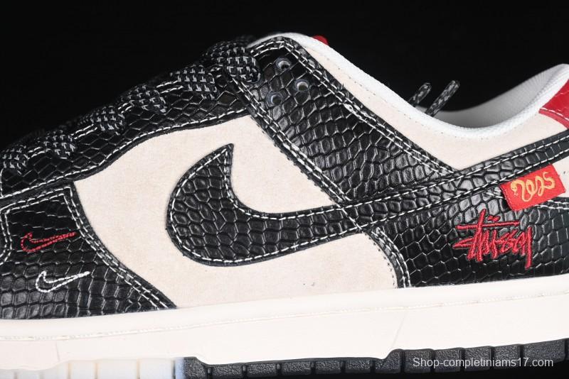 Nike SB Dunk Low Year of the Snake Limited Edition Black Snake Dual-Color Anniversary Custom Low-Top Casual Skate Shoes - HH7518-031
