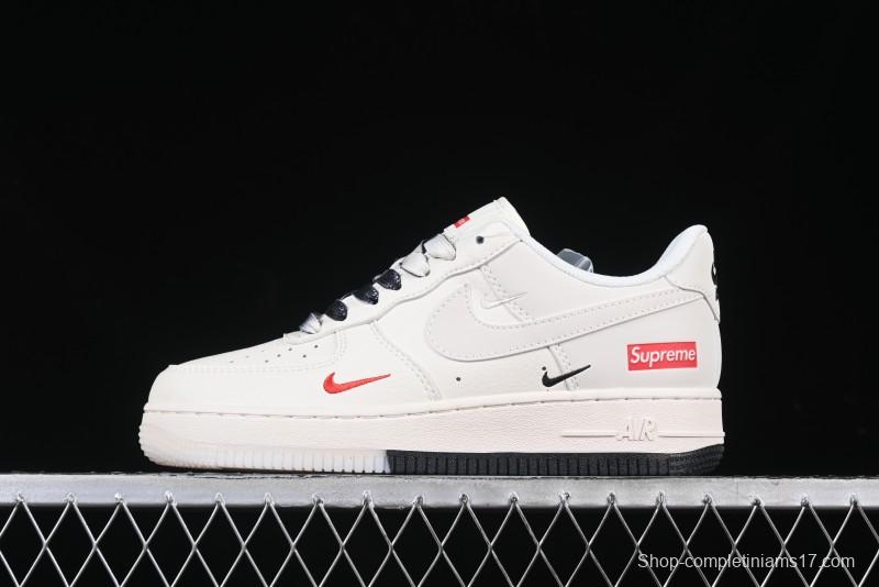 Nike Air Force 1 '07 Low Supreme Collaboration Casual Sneakers with Dual-Color Sole - XZ6188-017